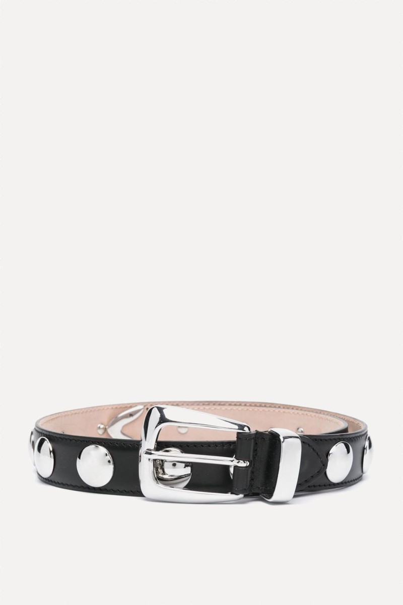 The Benny Studded Leather Belt from Khaite