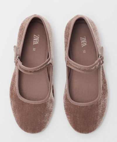 Velvet Ballerinas from Zara