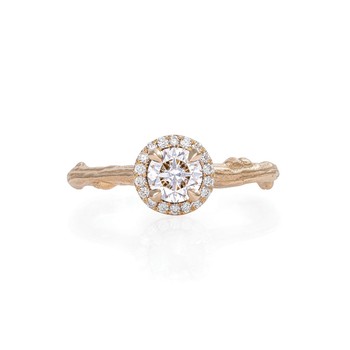 Queen of Hearts Diamond Halo Ring