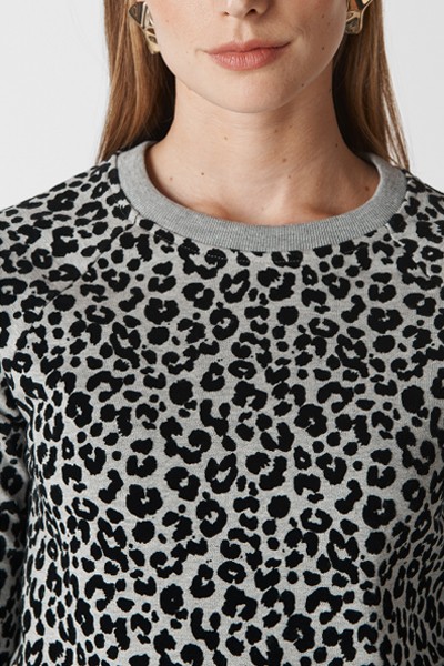 Cheetah Flocked Sweatshirt