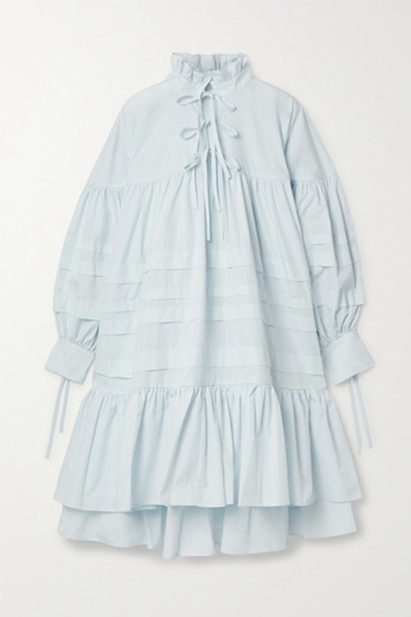 Macy Oversized Ruffled Poplin Dress from Cecilie Bahnsen