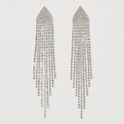 Long Rhinestone Earrings from H&M
