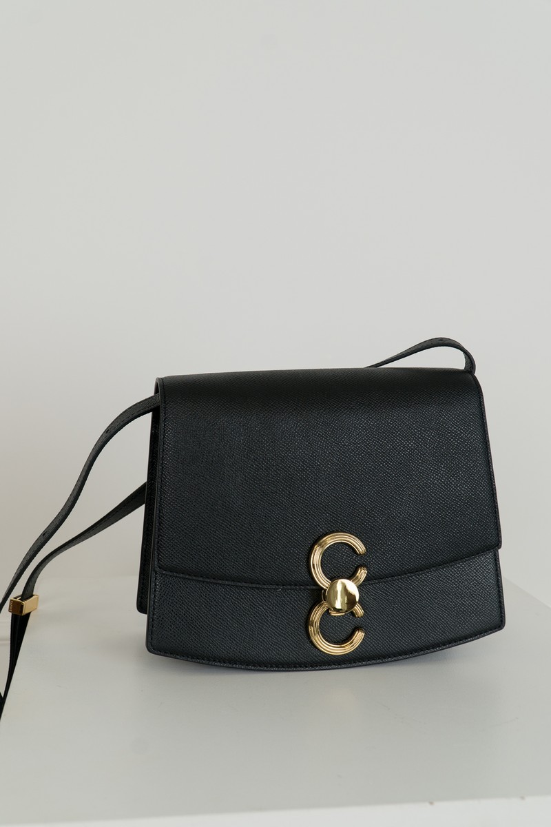 Black Leather Pendulum Bag from Cafuné