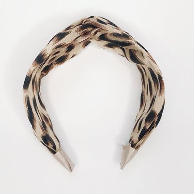 Silk Beige Leopard Headband from Born In The Sun