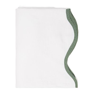 Scalloped-Edge Linen Tablecloth from Matilda Goad