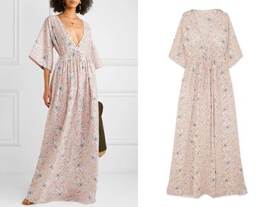 Liliane Floral-Print Cotton-Voile Maxi Dress from Eywasouls Malibu