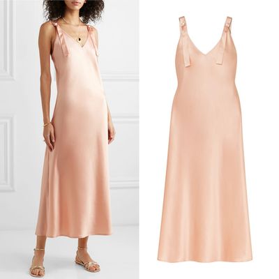 Pearl-Embellished Silk-Satin Nightdress  from Sleeper