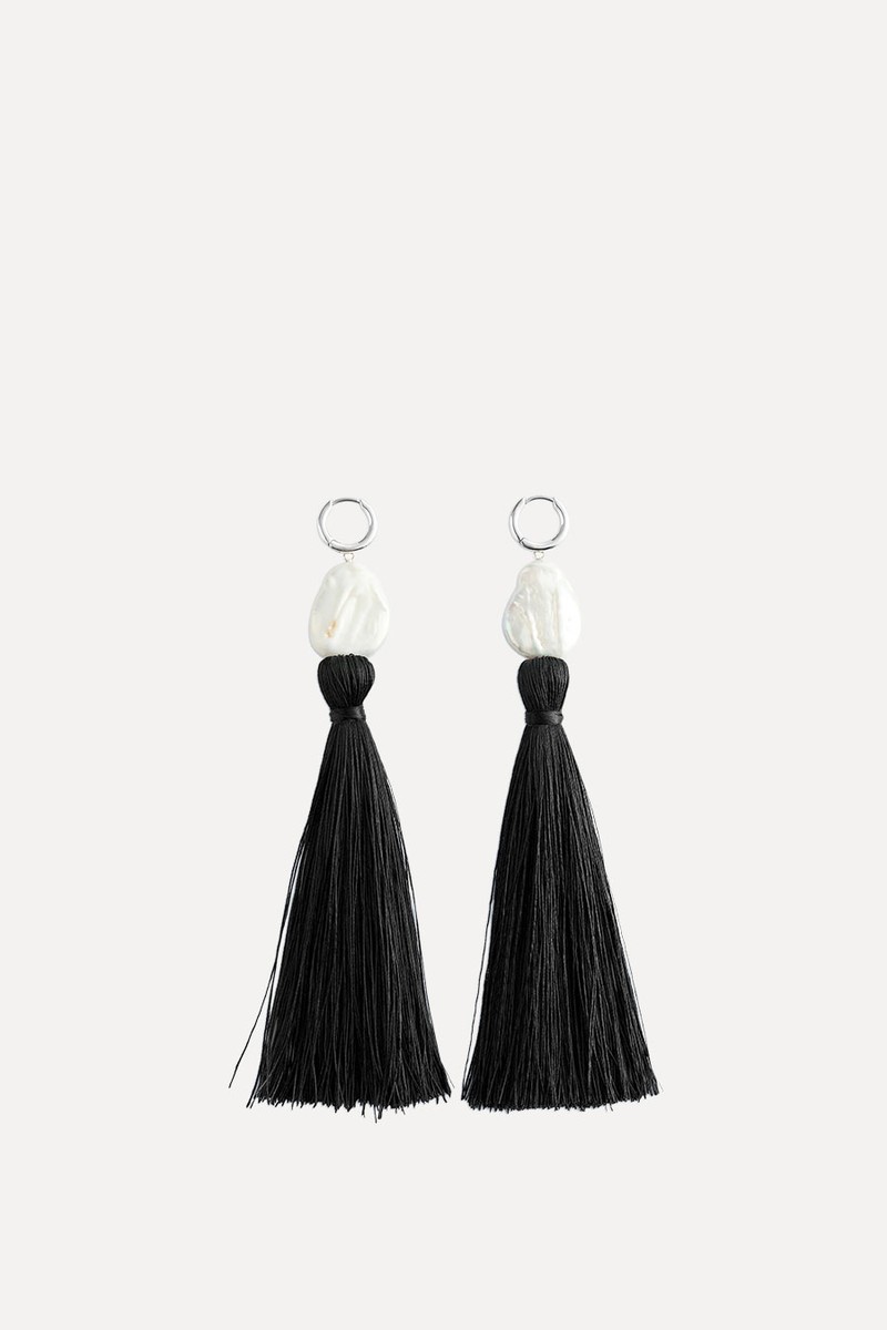 Pearl Tassel Hoop Earrings from & Other Stories