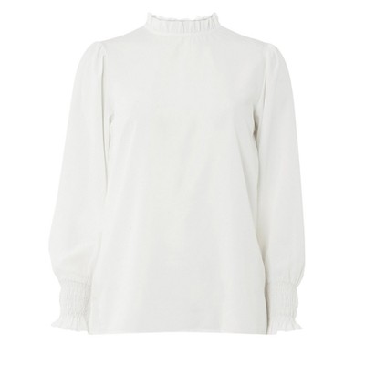 Ivory Sheered Cuff Top