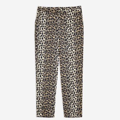 Brown Leopard Suit Trousers from Topshop