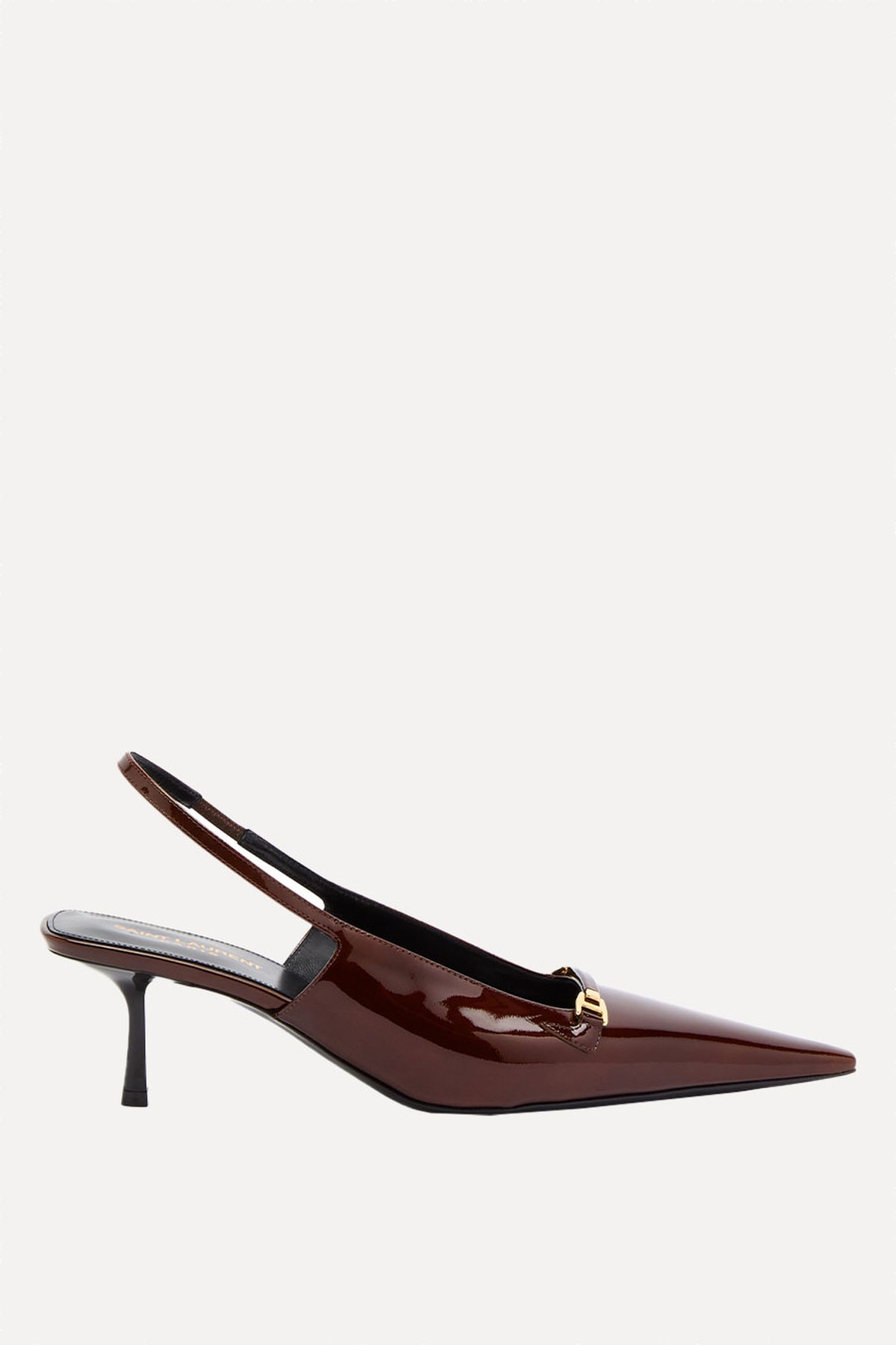 Carine 55 Patent Leather Slingback Pumps from Saint Laurent