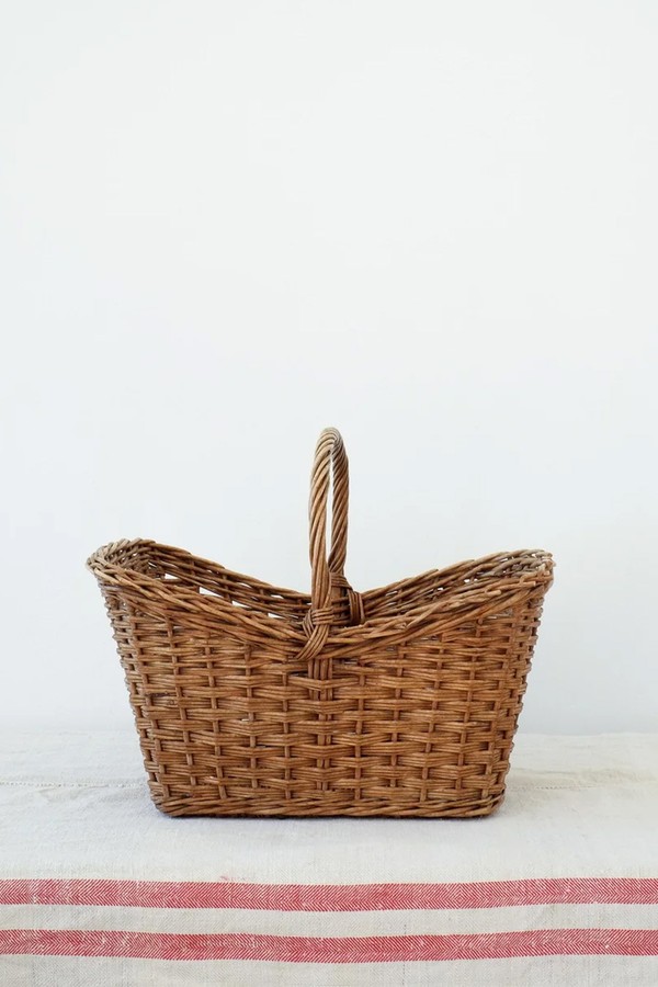 Juliette Vintage Handwoven Basket from Straw London