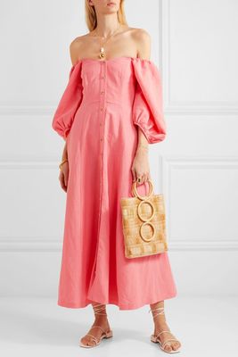 Tencel & Linen-Blend Midi Dress from Mara Hoffman