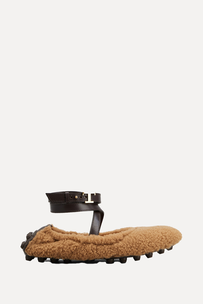 Bubble Shearling Ballerina Shoes from Tod’s