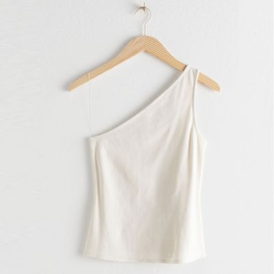Stretch Cotton One Shoulder Tank Top from & Other Stories
