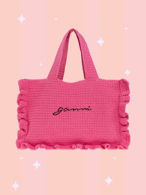 Pink Woven Shopper Bag, £149 | Ganni 