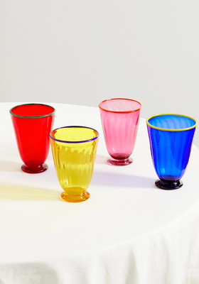 Rainbow Set Of Four Glasses from La DoubleJ