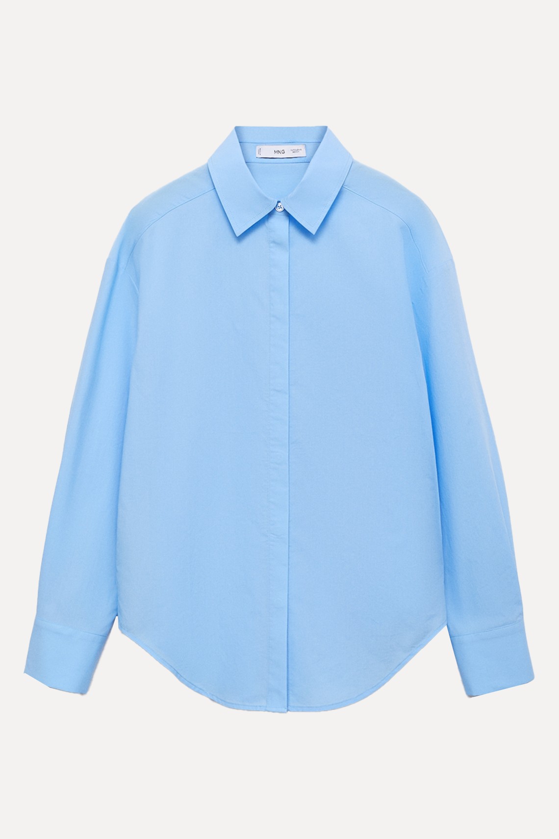 Lyocell Shirt With Hidden Buttons from Mango