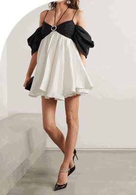 Crystal Embellished Halterneck Mini Dress from Rasario