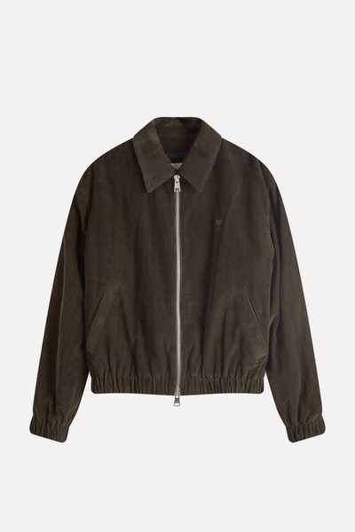 Logo Padded Corduroy Jacket from AMI Paris