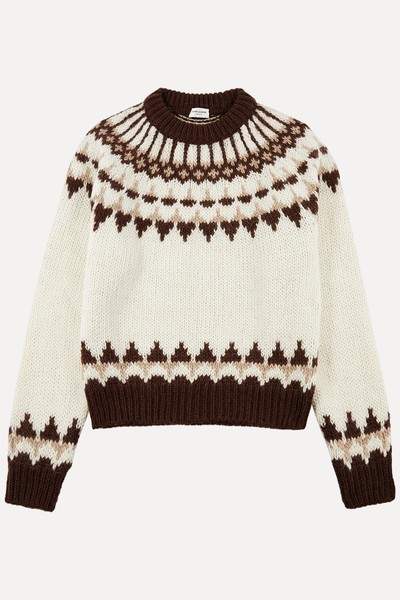 Fair Isle Wool-Blend Jumper from Saint Laurent