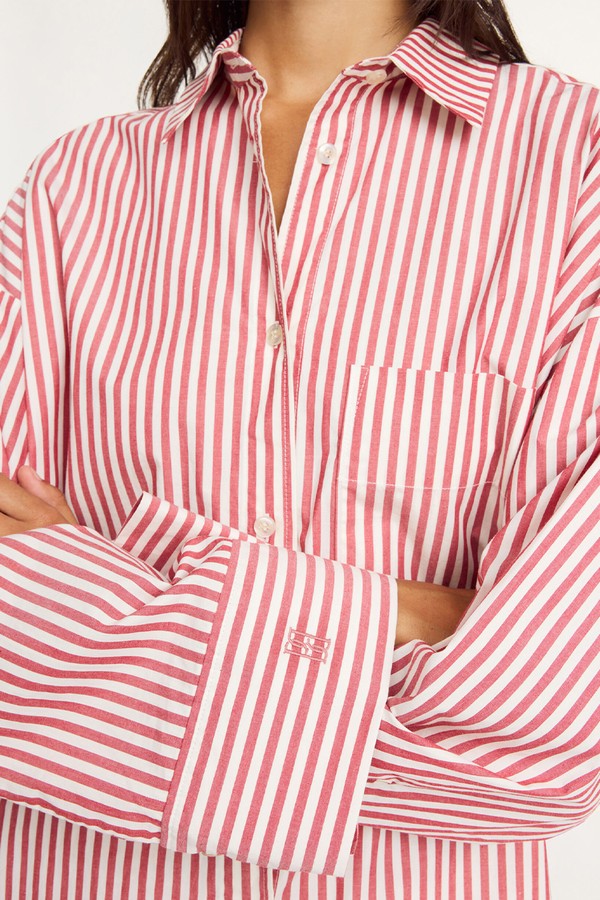 Derris Striped Cotton-Poplin Shirt from By Malene Birger