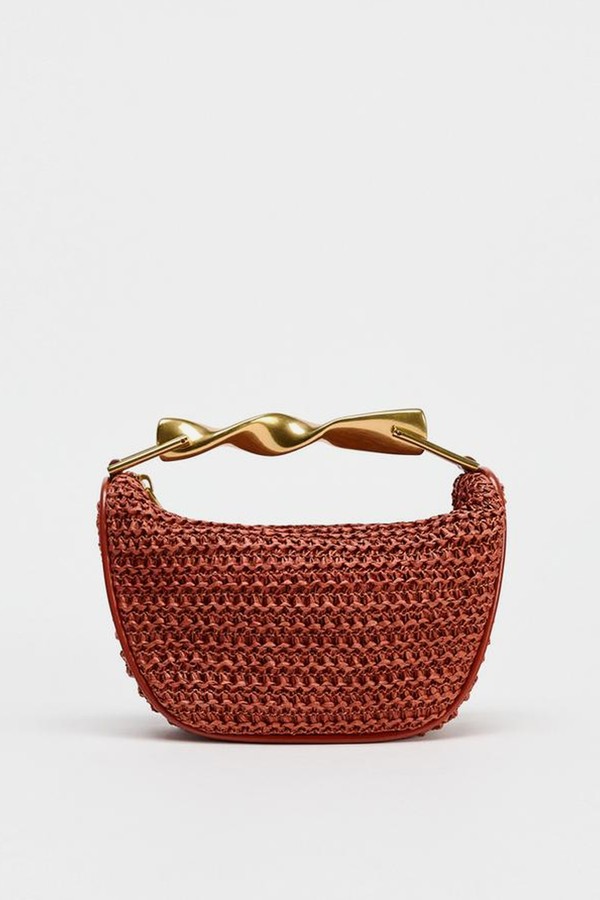 Mini Bag With Metal Handle from Zara