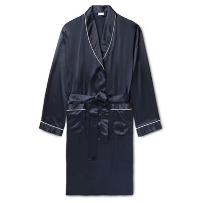 Piped Silk-Satin Robe from Zimmerli