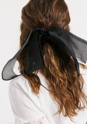 Bow Hair Scarf In Black Organza from Asos Design