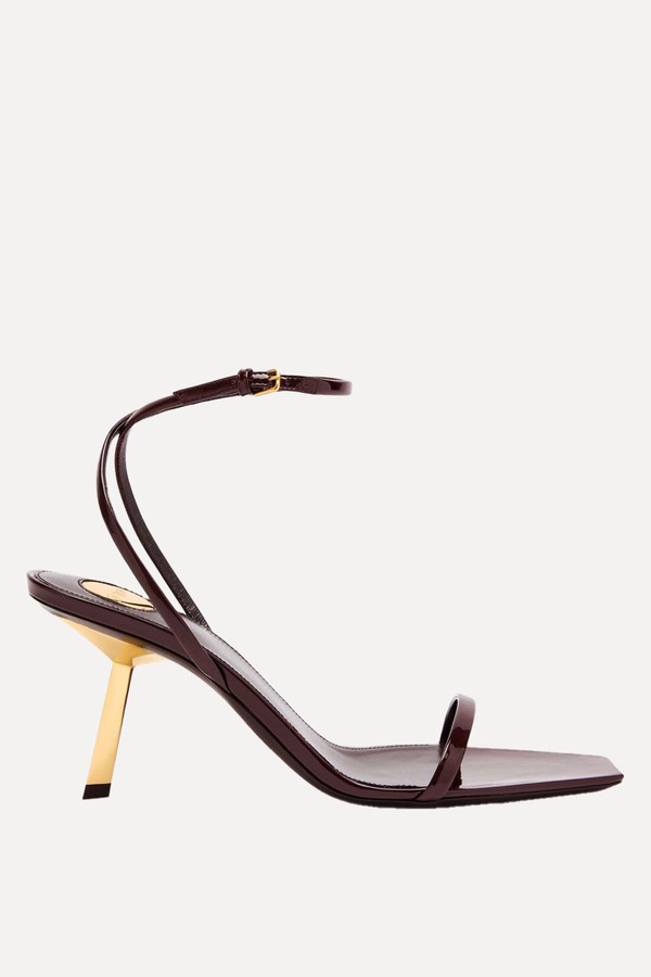 Lee 75 Glossed Leather Sandals from SAINT LAURENT