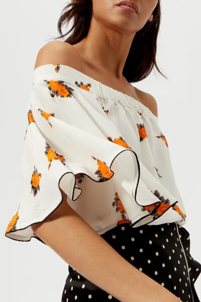 Roseberg Crepe Off The Shoulder Top from Ganni