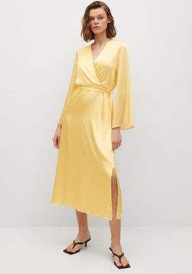 Wrapped Satin Dress from Mango