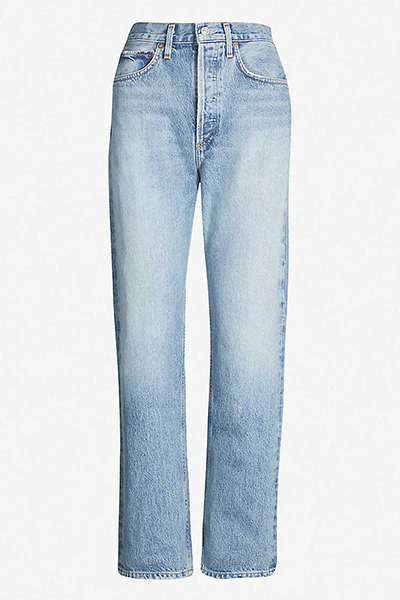90s Mid-Rise Faded Straight-Leg Jeans from Agolde