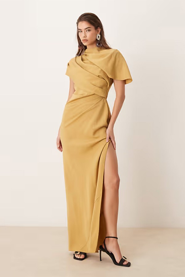 High Neck Drape Bodice Cape Maxi Dress from ASOS Design