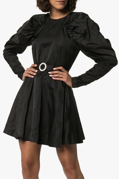 Puff Sleeve Belted Mini Dress from Rotate