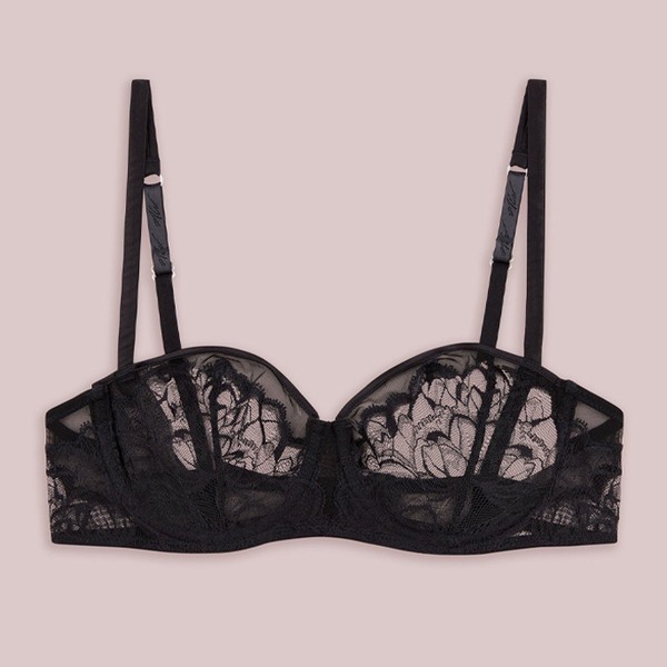 Soul Lace Balcony Bra In Black