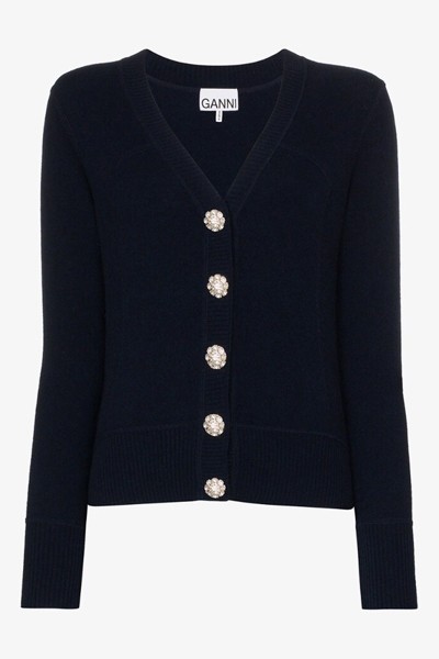 Crystal Button Cardigan from Ganni