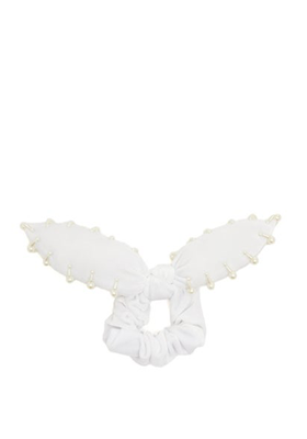 Bambou Faux-Pearl Embellished Velvet Scrunchie from House Of Lafayette