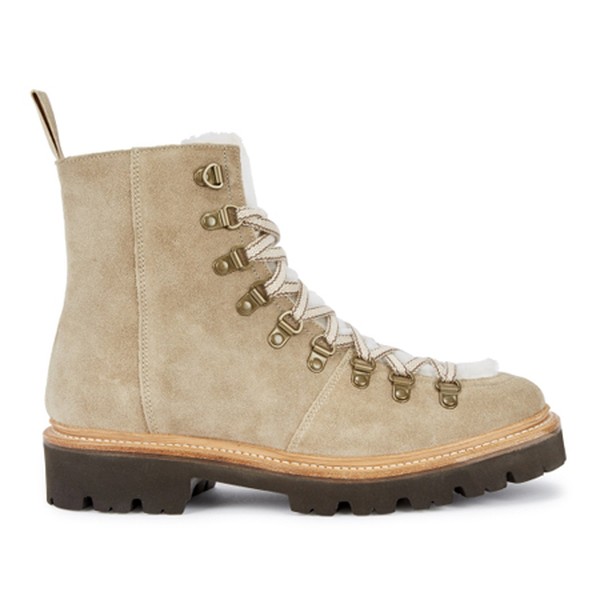 Nanette Shearling And Suede Ankle Boots from Grenson