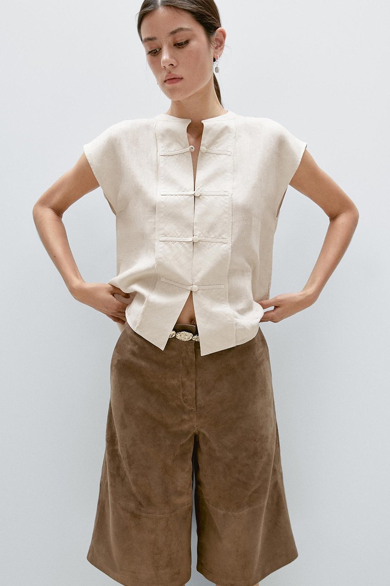 Waistcoat With Buttoned Chest Detail