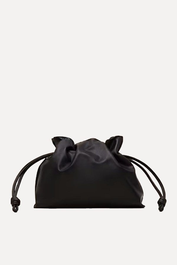 Leather Drawstring Soft Pouch Bag