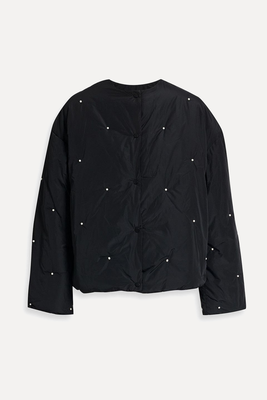 Faux Pearl-Embellished Quilted Shell Jacket from Sleeper