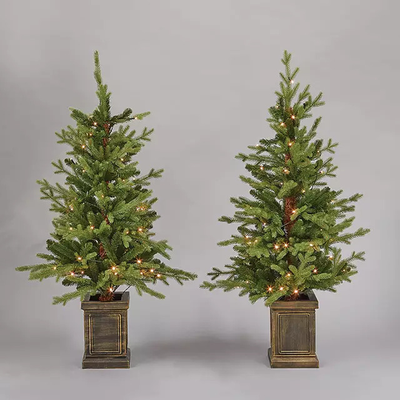 Potted Battery Operated Pre-Lit LED Christmas Tree