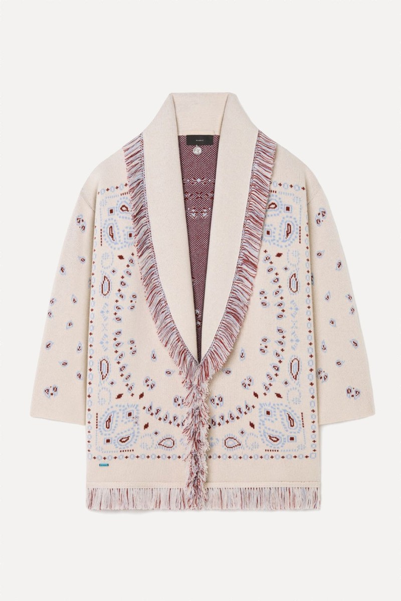 Bandana-Jacquard Cardigan from Alanui