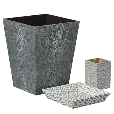 Wastepaper Bin, Pot & Tray Set from Oka