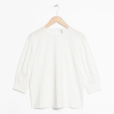 Ruches Balloon Sleeve Blouse from & Other Stories