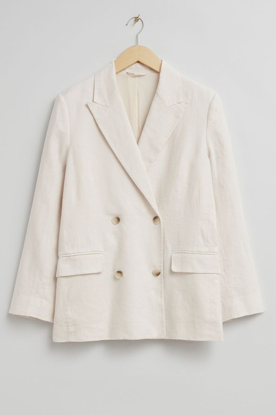 Relaxed Double-Breasted Linen Blazer from & Other Stories