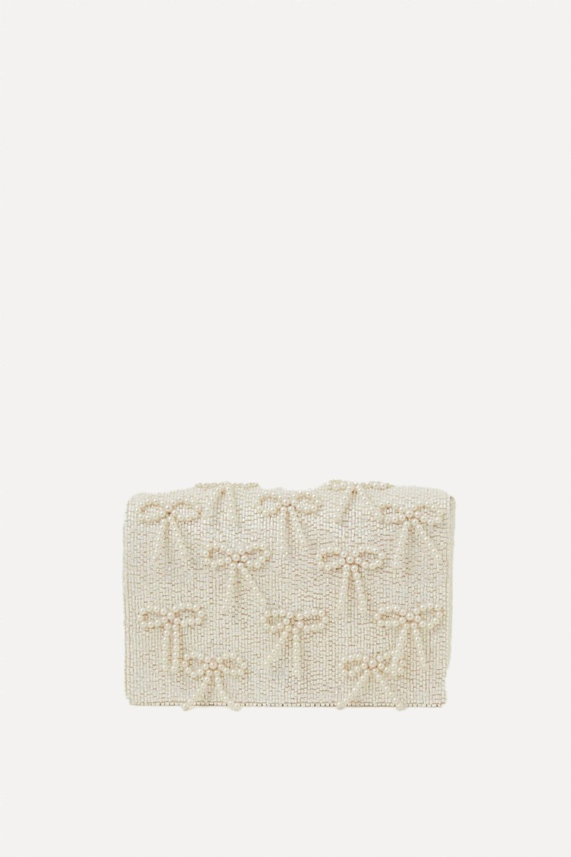 Pearl Bow Clutch Bag from Accessorize