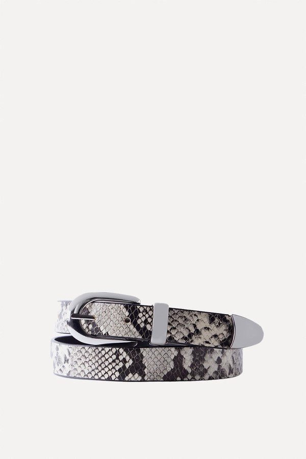 Snake Effect Buckle Belt from Mint Velvet