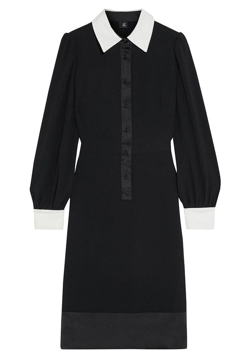 The Catherine Satin-Paneled Crepe Dress from Laura Bailey X Iris & Ink